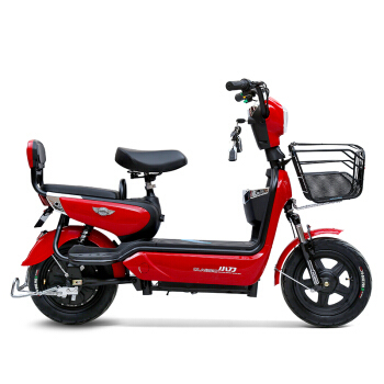 小刀 電動車 2017新款電動自行車滑板踏板車代步車電瓶車助力車 H7 大紅 48V20ah